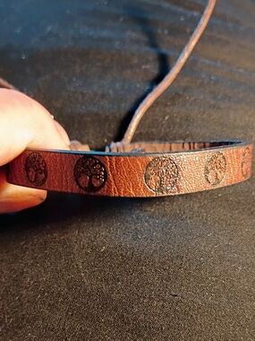 Brown Leather Tree of Life Men's Bracelet